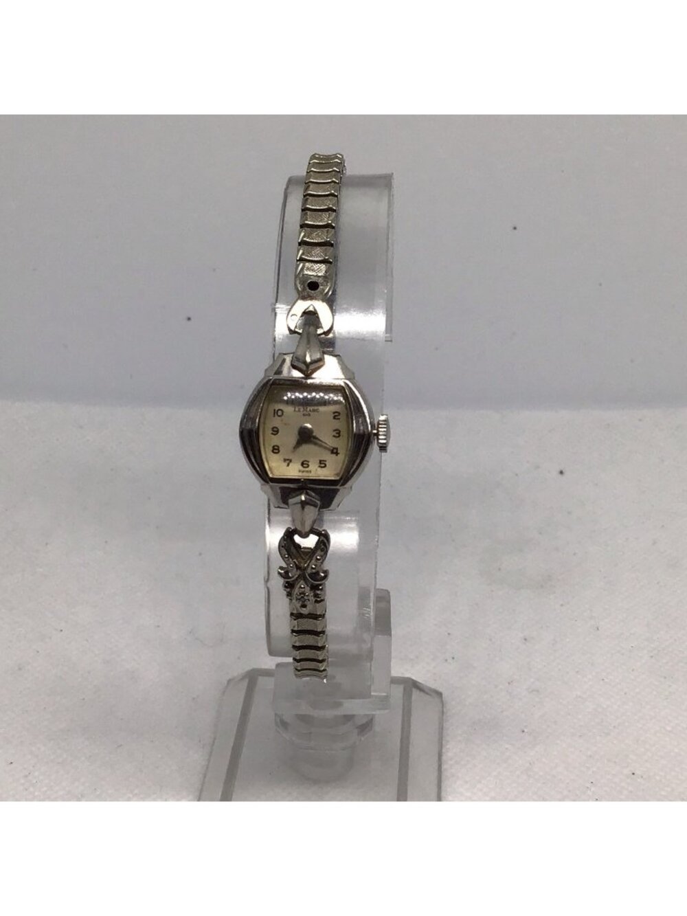 Vintage Le Marc 1950s W 10K RGP Bezel White Dial Bracelet Automatic Watch